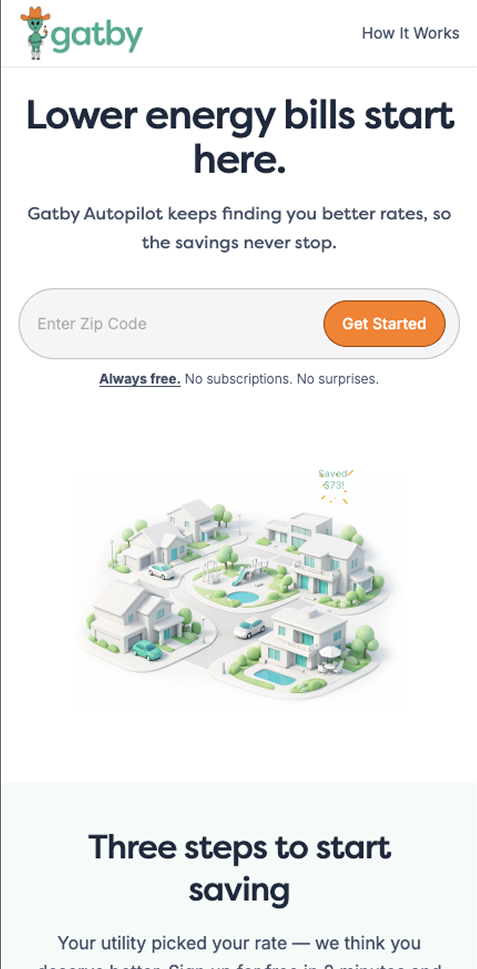 Step 1: Enter your zip code